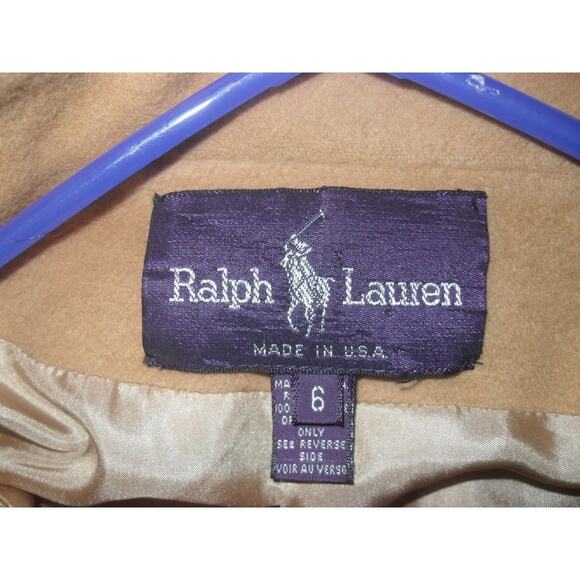 VINTAGE UNWORN 80'S RALPH LAUREN CAMEL 100% CASHMERE SKIRT & JACKET SUIT - Picture 4 of 10